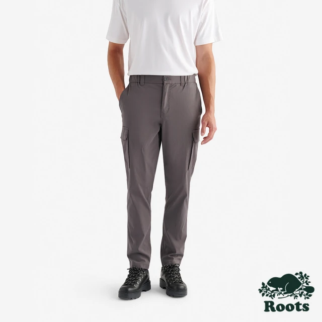 Roots Roots男裝- ROOTS WOVEN SLIM CARGO 長褲(灰色)