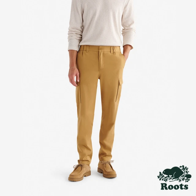 Roots Roots男裝- ROOTS WOVEN SLIM CARGO 長褲(棕色)