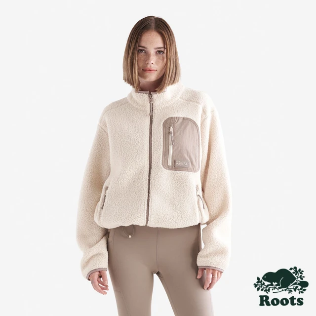 Roots Roots女裝- ALTA SHEARLING FLEECE 夾克(杏仁奶白)