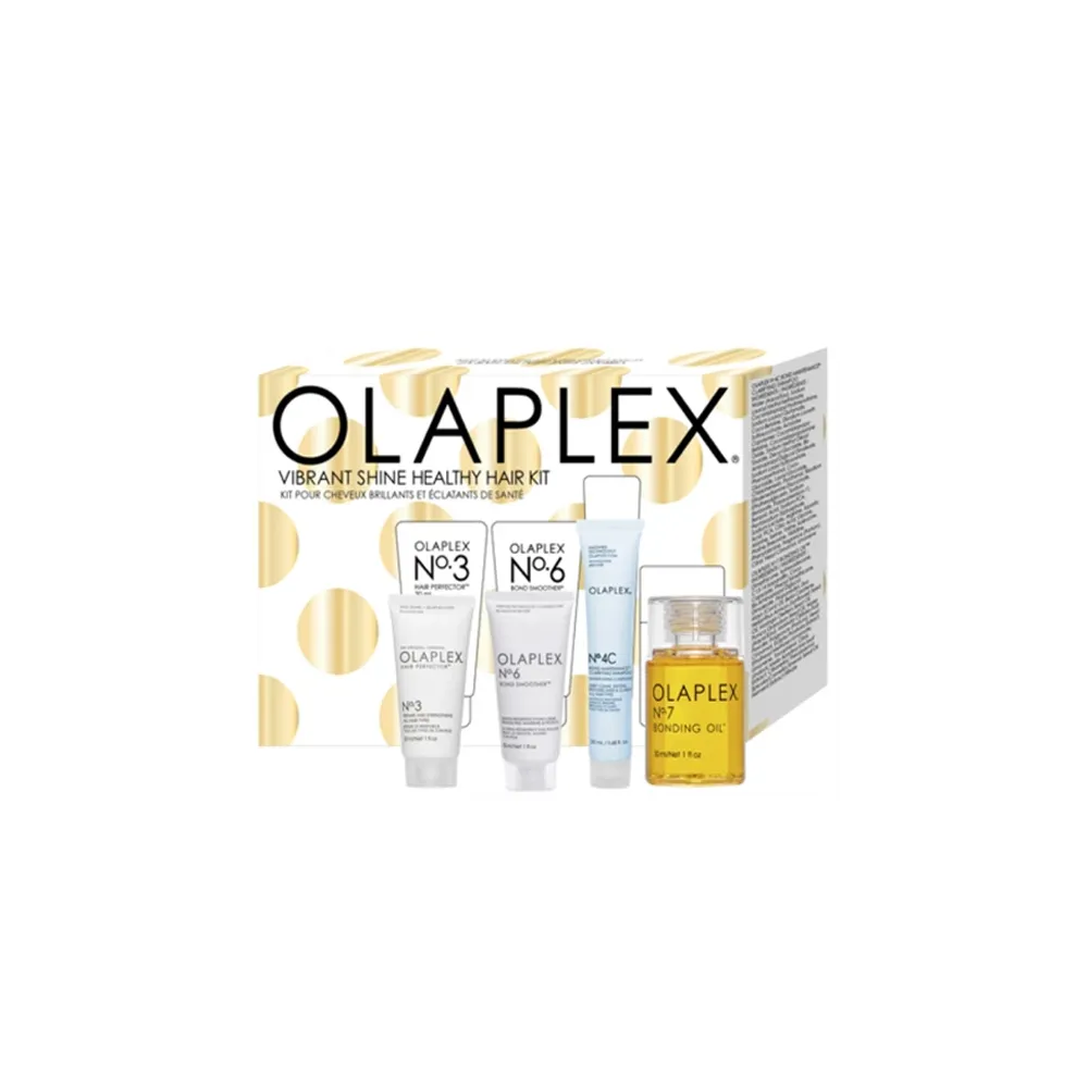 【OLAPLEX 歐啦】活力光澤髮油禮盒組(鎖色/光澤/洗髮乳/髮油/護髮乳)