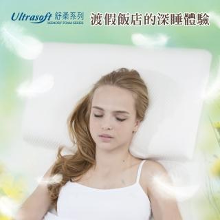 【Fulux 弗洛克】買1送1水洗枕! Ultrasoft舒柔記憶枕((標準型/曲線型/肩頸型)德國銀離子抗菌 Tencel天絲)