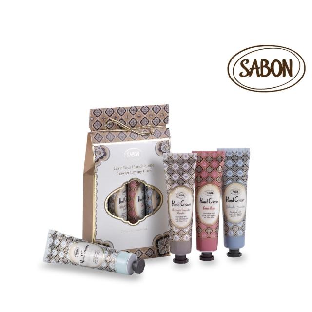 【SABON】官方直營 經典暢銷護手霜30ml四入禮盒(綠玫瑰+ 白茶+茉莉花語+經典PLV*各30ml)