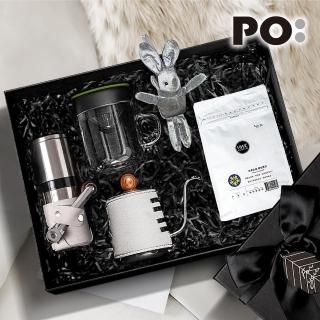 【PO:】POx黑沃耶加雪菲咖啡禮盒組(手沖壺/咖啡杯240ml/磨豆機/多色可選/送禮物首選)