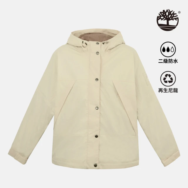 Timberland 女款象牙色Winnick防潑水抓絨內裡外套(A5ZPQEFL)