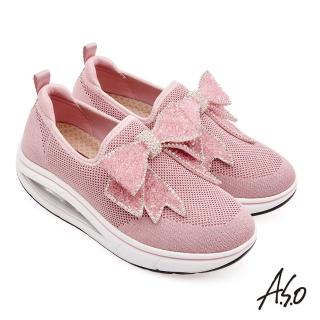 【A.S.O 阿瘦集團】A.S.O 活力雙核心大蝴蝶結直套休閒鞋(粉紅)