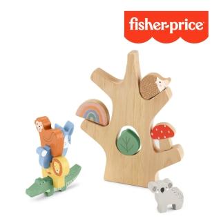 【Fisher price 費雪】木製可愛動物平衡樹(匯樂感統玩具/兒童玩具/彌月禮/啟蒙玩具/扮扮家酒)