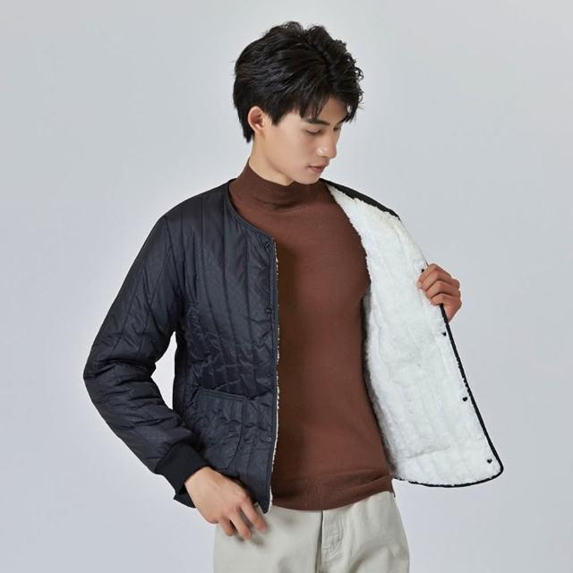 【巴黎精品】現貨+預購 鋪棉外套休閒夾克(防風加絨圓領短版男外套3色a1hp44)