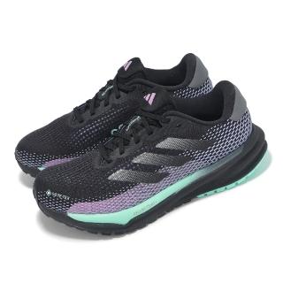 【adidas 愛迪達】防水慢跑鞋 Supernova W GTX 女鞋 黑 紫 藍 緩震 反光 Gore-Tex 愛迪達(ID6305)