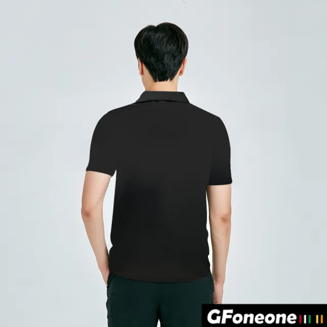 【GFoneone】冰絲無痕短袖男紳士口袋POLO衫1-黑色(男商務POLO衫)