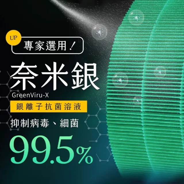 【Have Green Days 綠綠好日】適用 戴森 Dyson HP06/TP06/PH02/HP07/TP07/HP09 抗菌HEPA濾網 2入組