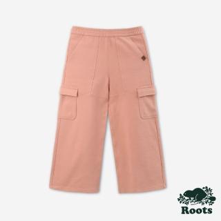 【Roots】Roots 大童-WIDE LEG JUNCTION TWILL 長褲(豆沙紅)
