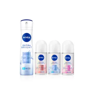 【NIVEA 妮維雅】止汗爽身香氛淨白系列乳液50ml/噴霧150ml(專櫃級精品調香)