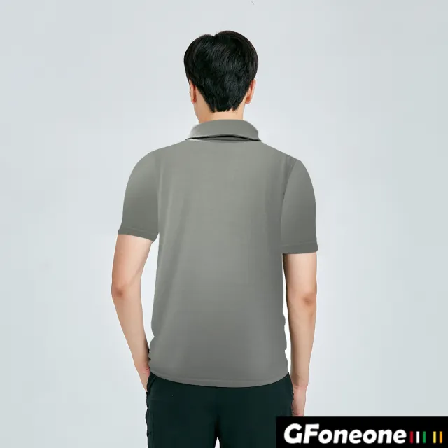 【GFoneone】冰絲無痕短袖男紳士口袋POLO衫1-深灰(男商務POLO衫)