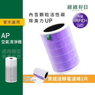 【Have Green Days 綠綠好日】適用 smartmi智米 AP AP2 smi02 空氣清淨機 紫抗菌除臭 HEPA抗敏濾芯(含RFID)