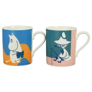 【yamaka】日本製 moomin 陶瓷馬克杯兩件組 嚕嚕米&阿金(餐具雜貨)