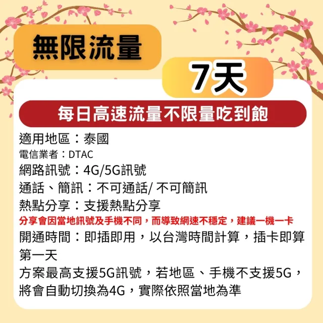 【星光卡  STAR SIM】泰國上網7天 無限量吃到飽(旅遊上網卡 泰國 網卡 泰國網路)