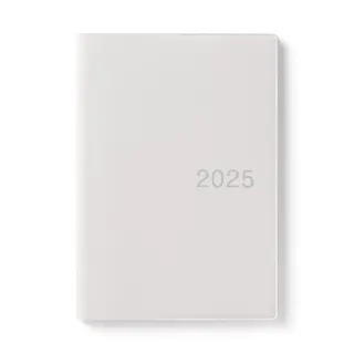 【MUJI 無印良品】月間筆記本/2024年12月開始/白灰.B6