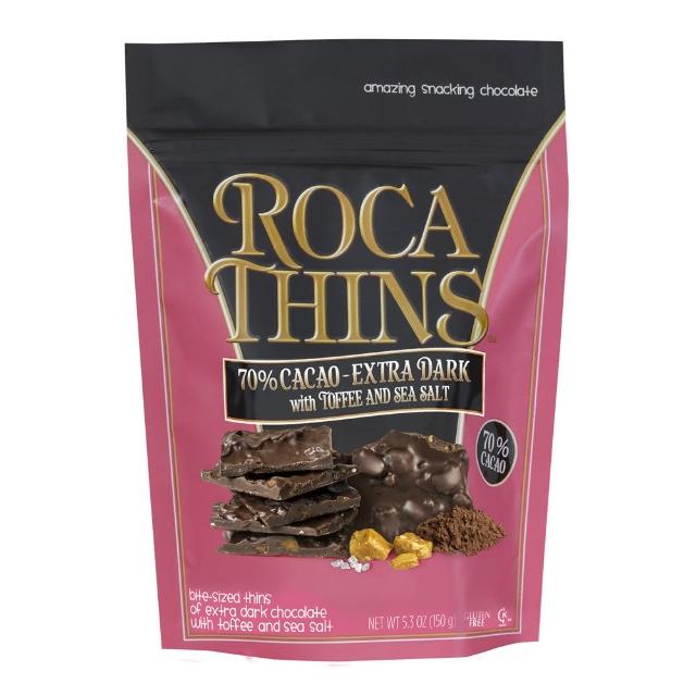 【樂家 ROCA】薄片70%黑巧克力杏仁糖 150g(黑巧克力)