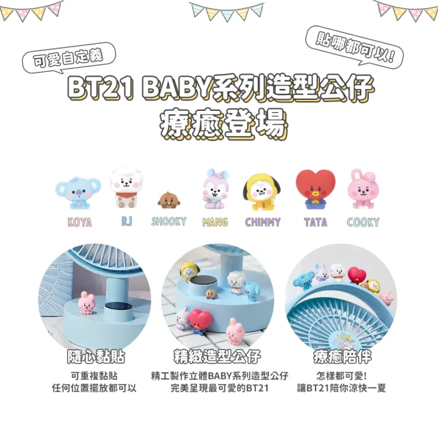 【SOTHING 向物】超靜音 USB擺頭桌面風扇 BT21款(無線風扇 桌面風扇 靜音風扇 桌扇 usb風扇 BTS)