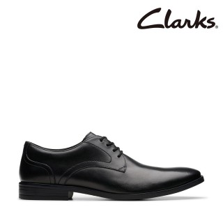 【Clarks】男鞋 Brandon Lace 杏仁鞋頭素面德比鞋 皮鞋(CLM78489D)