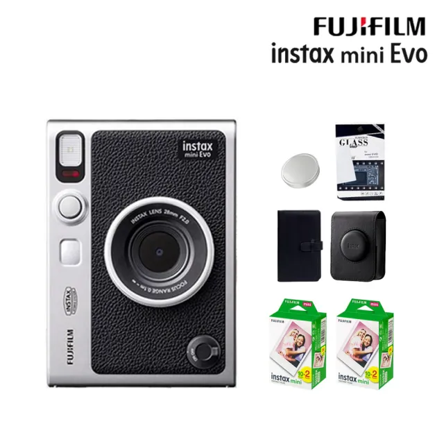 【FUJIFILM 富士】Instax Mini EVO 混合式數位拍立得相機 原廠公司貨(原廠皮套40張底片相冊..豪華組)