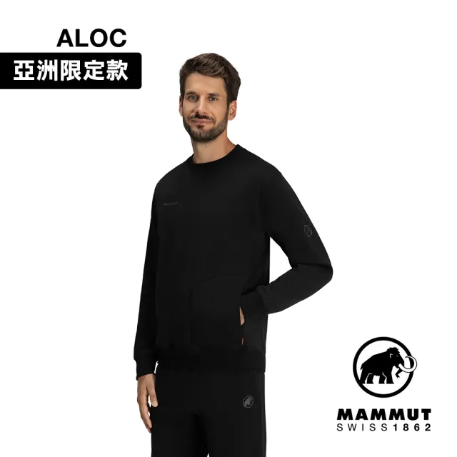 【Mammut 長毛象】Mammut Essential ML Crew Neck AF 圓領長袖內刷毛衛衣 黑色 中性款 #1014-05560