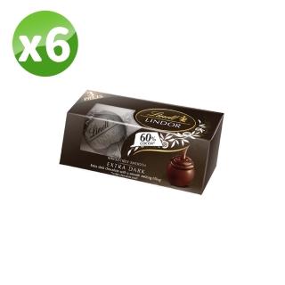 【Lindt 瑞士蓮】Lindor夾餡60%黑巧克力 3入x6盒(巧克力)