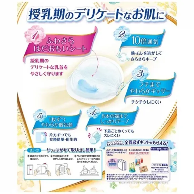 【MAMYPOKO】極上呵護母乳墊／溢乳墊-4入(滿意寶寶 日本境內版 平行輸入)