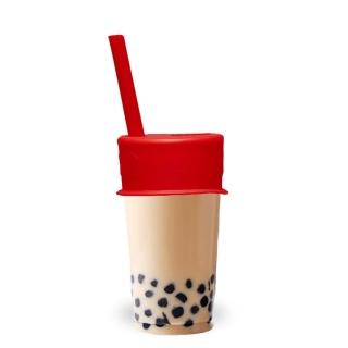 【LUUMI】Bubble Tea Lid 珍珠奶茶密封蓋吸管組 兩個一組(杯蓋吸管的巧妙組合)