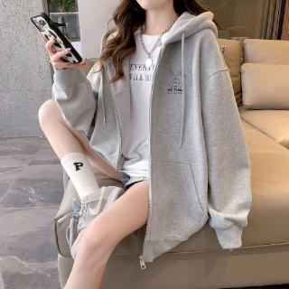 【LANNI 藍尼】★簡約連帽大學外套(上衣/女裝/外套/夾克/休閒/通勤)