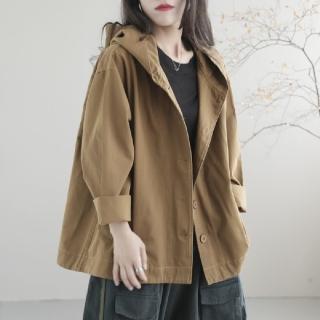 【LANNI 藍尼】★寬鬆工裝帥氣外套(上衣/女裝/外套/夾克/休閒/通勤)