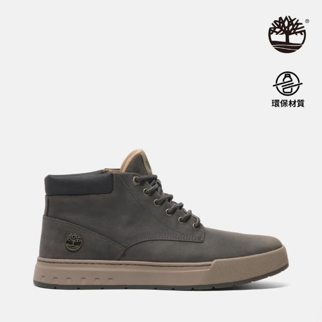 【Timberland 官方旗艦】男款灰色皮革中筒休閒鞋(A69FNEL7)