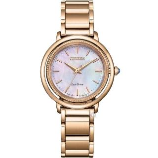【CITIZEN 星辰】L 珍珠母貝 光動能女錶 31.2MM(EM1103-86Y)
