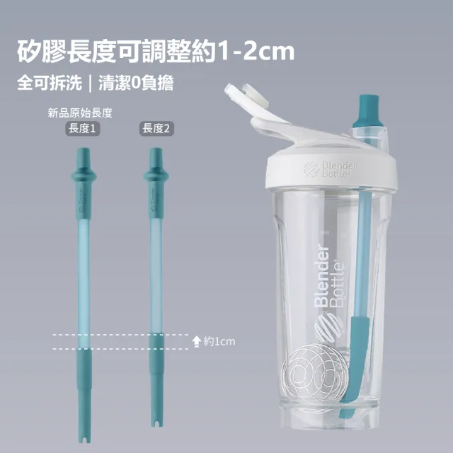 【Blender Bottle】Straw 彈性吸管｜自動彈開/2入(BlenderBottle/運動水壺/搖搖杯)