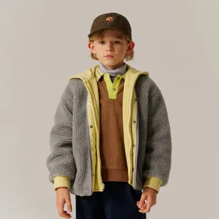 【GAP】男幼童裝 Logo刺繡連帽外套-灰色(644706)
