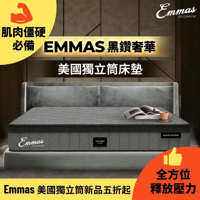 【Lunio】Emmas(Black Diamond 雙人特大6X7尺黑鑽系列美國獨立筒床墊)