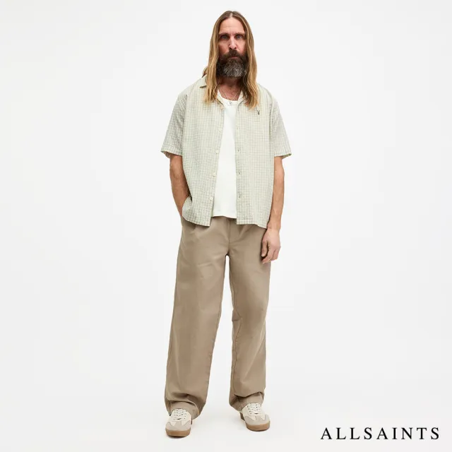 【ALLSAINTS】人造絲寬鬆印花公羊頭骨短袖襯衫(多款任選)