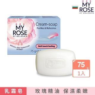 【保加利亞MY ROSE】經典玫瑰保濕乳霜香皂75g(總代理公司貨)