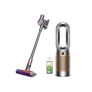 【dyson 戴森】HP09 三合一甲醛偵測涼暖空氣清淨機 循環風扇(鎳金色)(超值組)買一送一