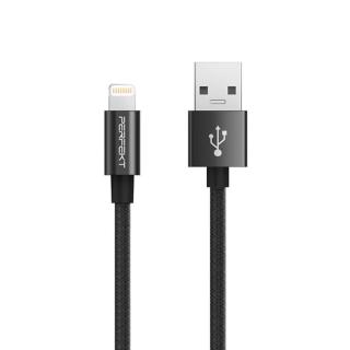 【PERFEKT】Apple蘋果認證 USB Lightning 金屬編織充電傳輸線-300 CM 深太空灰 手機 ipad