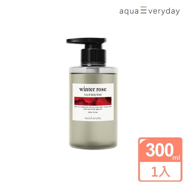 【aquaEveryday】冬日玫瑰保濕潔膚露300ml(臉部&身體都可使用)