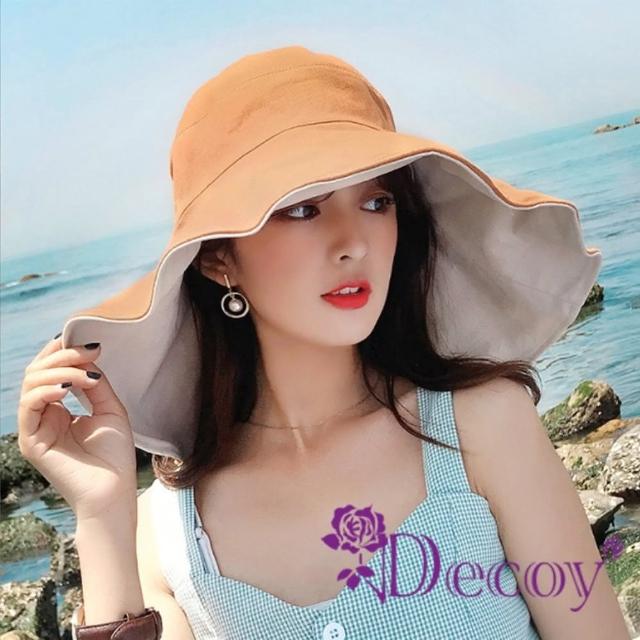 【Decoy】雙面嬌娃 加大帽檐防曬遮陽雙面漁夫帽(顏色可選)