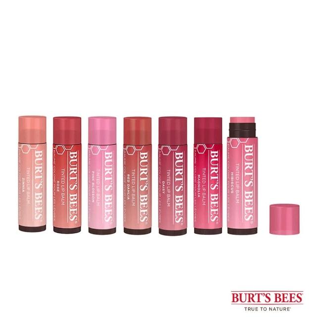 【BURT’S BEES】塗鴉彩色唇膏4入組(潤色護唇膏/蜜蜂爺爺/天然有機/小蜜蜂/保濕)