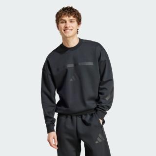 【adidas 愛迪達】上衣 男款 長袖上衣 運動 亞規 M Z.N.E. CRW 黑 JE7536