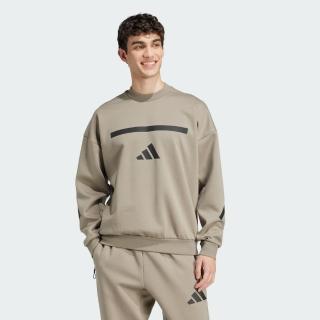 【adidas 愛迪達】上衣 男款 長袖上衣 運動 亞規 M Z.N.E. CRW 卡其 JE3076
