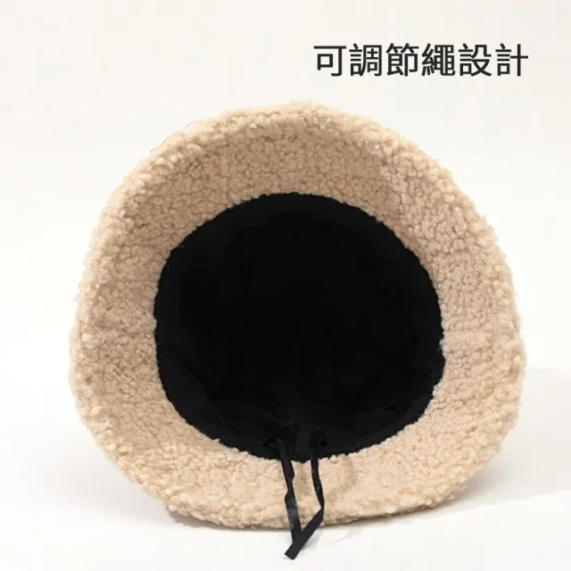【kingkong】日系羊羔毛漁夫帽 防寒保暖帽(毛絨帽 水桶帽 盆帽)