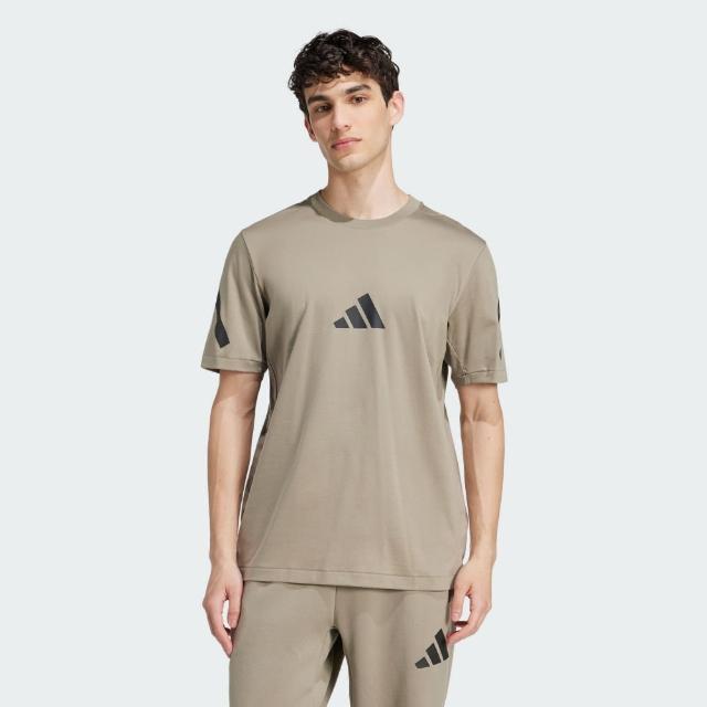 【adidas 愛迪達】上衣 男款 短袖上衣 運動 亞規 M Z.N.E. TEE 卡其 JE7541