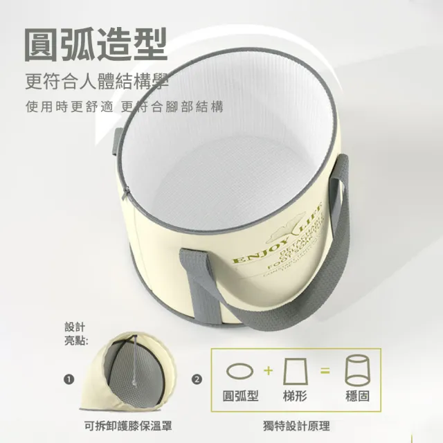 家用可折疊保溫泡腳桶 旅行便攜足浴盆 加蓋SPA泡腳盆 38cm (腳袋/足浴桶/足浴神器) 禮物