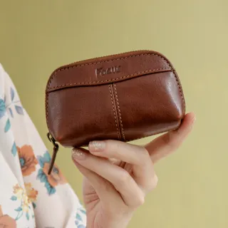 【FOCUS】真皮弧形鑰匙零錢包FTA0076(義大利植鞣革/頭層牛皮/零錢包)