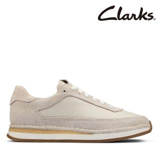 【Clarks】女鞋 Craft Run Lace 經典復刻手工皮質休閒鞋 小白鞋(CLF58969C)